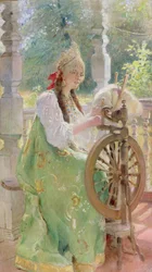Am Spinnrad